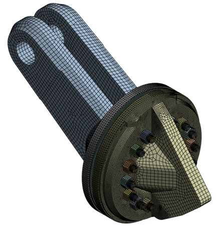 Nonlinear Structural Analysis of Pipe Plug with Hyperelastic Material and Incremental Bolt Torque Simulation project image 1