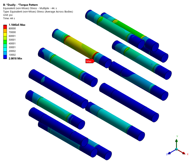 Nonlinear Structural Analysis of Pipe Plug with Hyperelastic Material and Incremental Bolt Torque Simulation project image 2