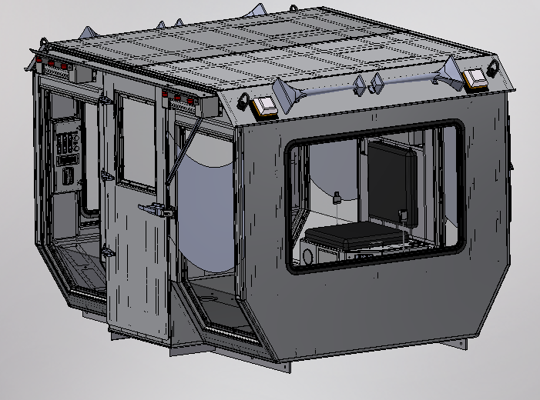 Scaled, Enhanced, and Created Drawing Package for Existing Rail Cab Design Compliant with AAR Standards project image 1